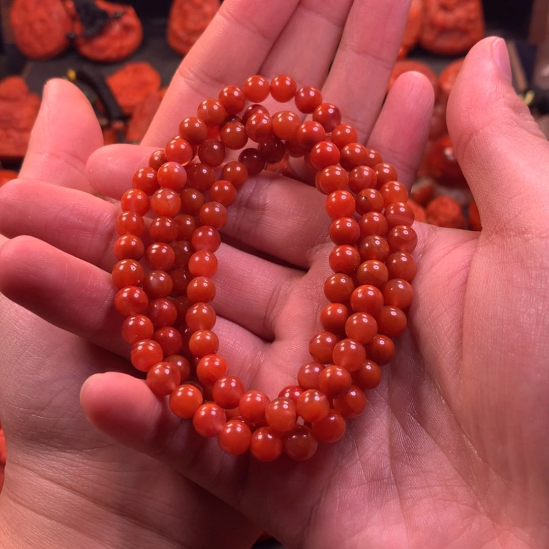 【闪购商品】未镶嵌多圈南红玛瑙