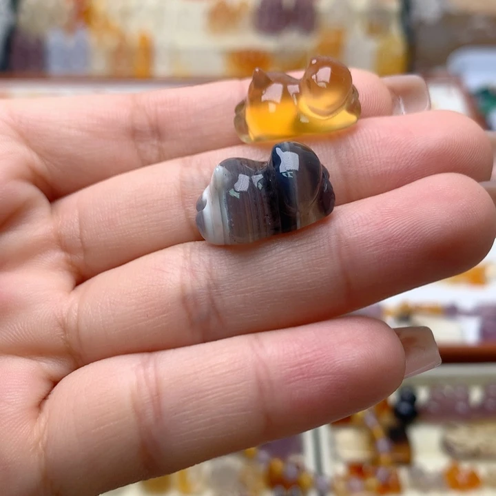 玛瑙/玉髓未镶嵌玛瑙无相猫