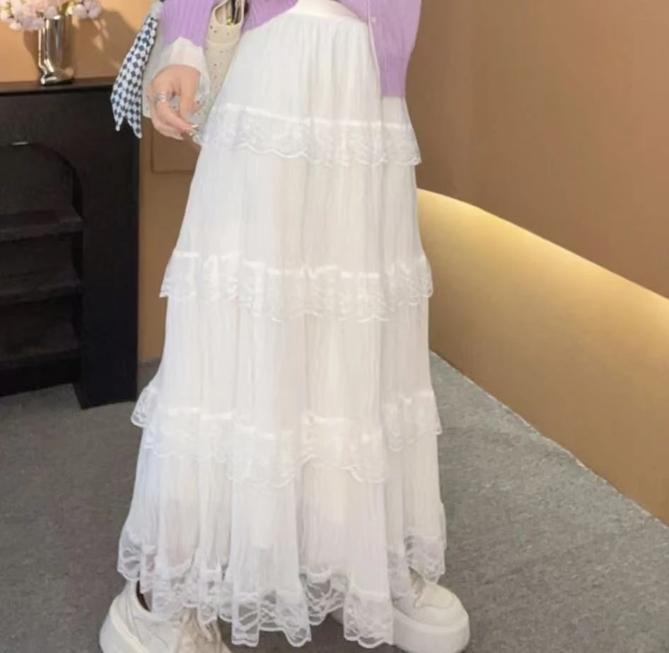 【黄小芳】蕾丝半身裙