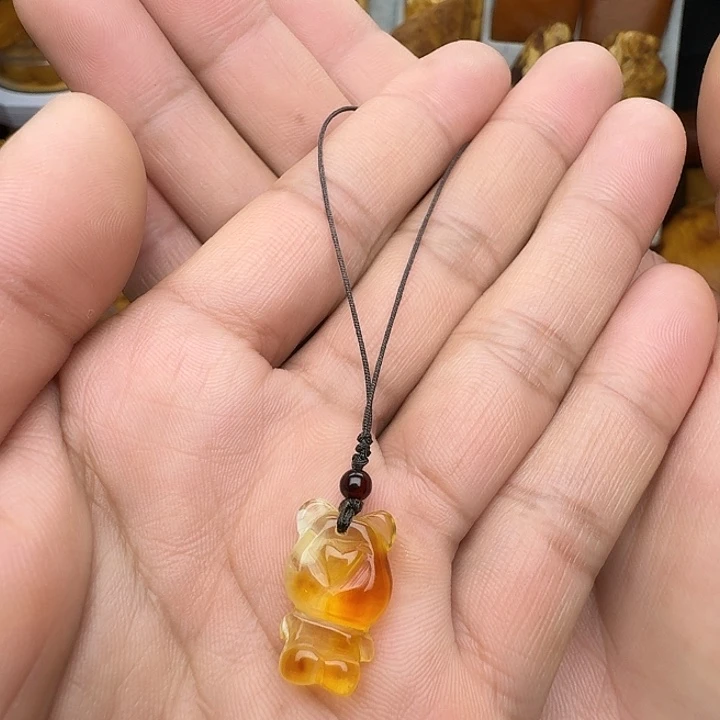 蜜蜡未镶嵌裸石天然蜜蜡手机吊坠