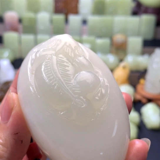 石材方解石手把件