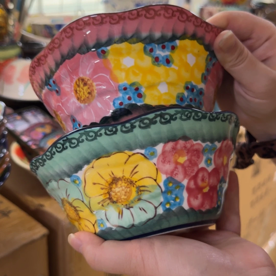 陶瓷6.5英寸面碗两只看图