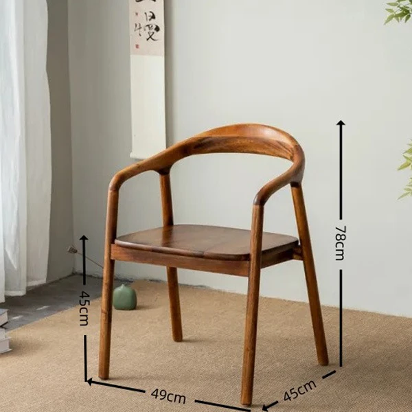 南美胡桃木书桌椅简约实木公园椅靠背椅家用书椅实木圈椅茶椅餐椅