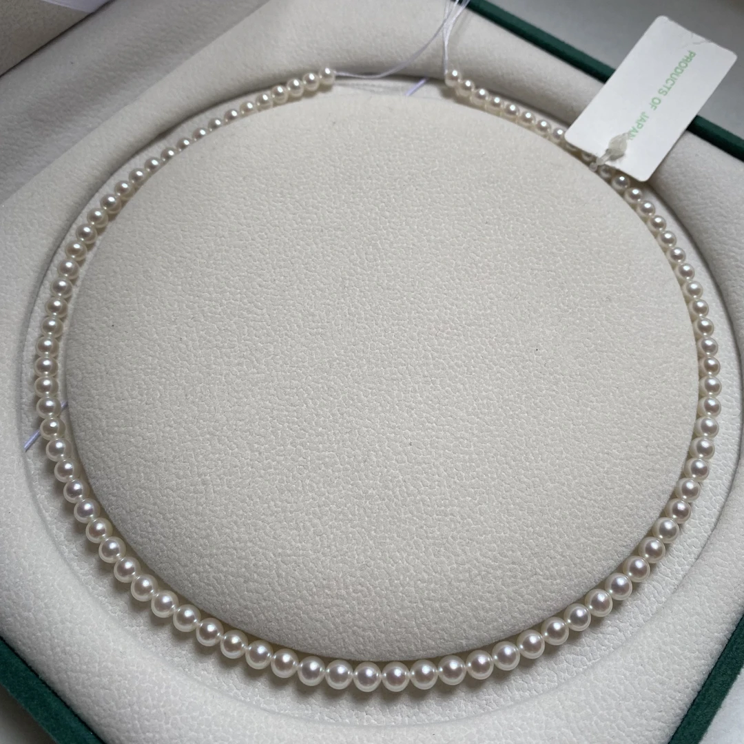 彩凛珍珠项链4.5-5mmAkoya海水珍珠链真科研大证极光简约气质百搭