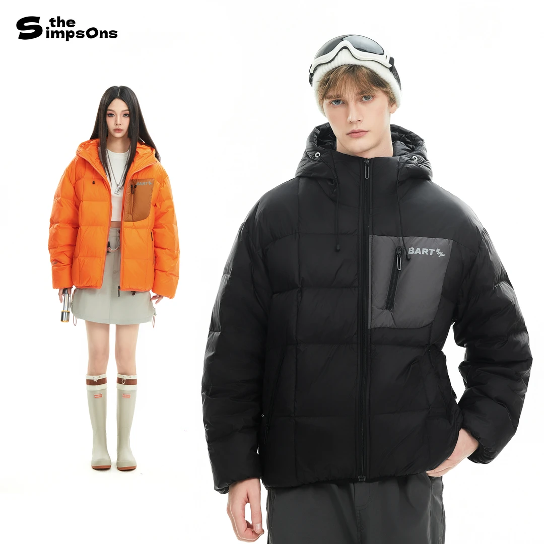 THESIMPSONS冬季连帽宽松保暖男女同款羽绒服外套SPCDJ254F18U
