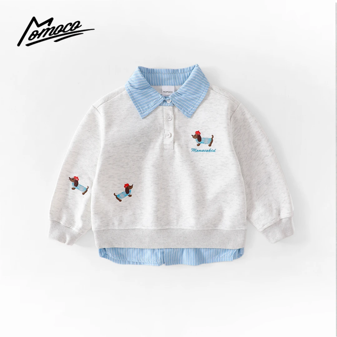 MOMOCO/玛米玛卡男童卫衣中大童休闲假两件Polo衫潮77330237003