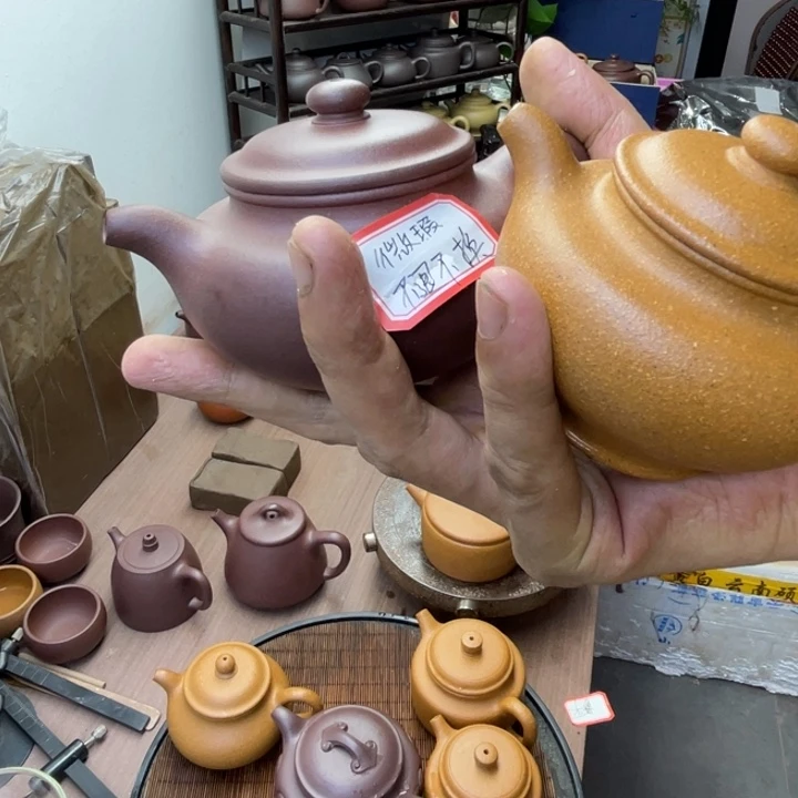 沉***月紫砂茶壶微瑕仿古封釉壶两把