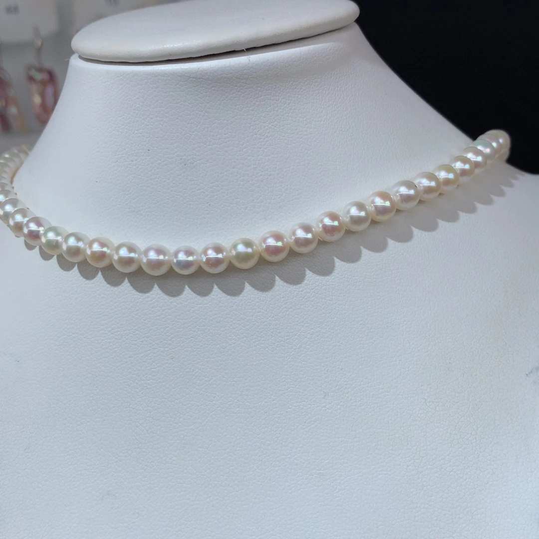 H***丞项链银S925镶嵌淡水珍珠