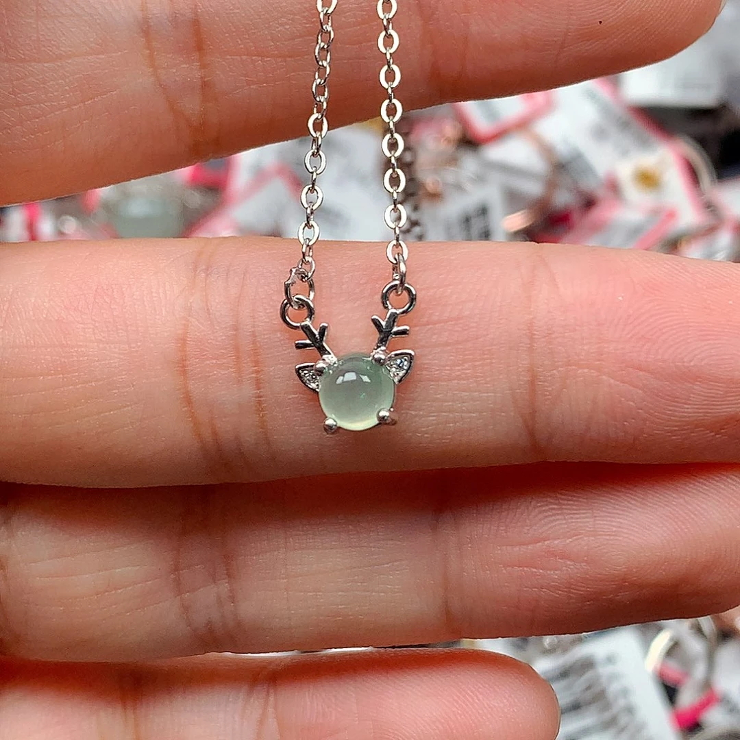 翡翠戒指银S925镶嵌