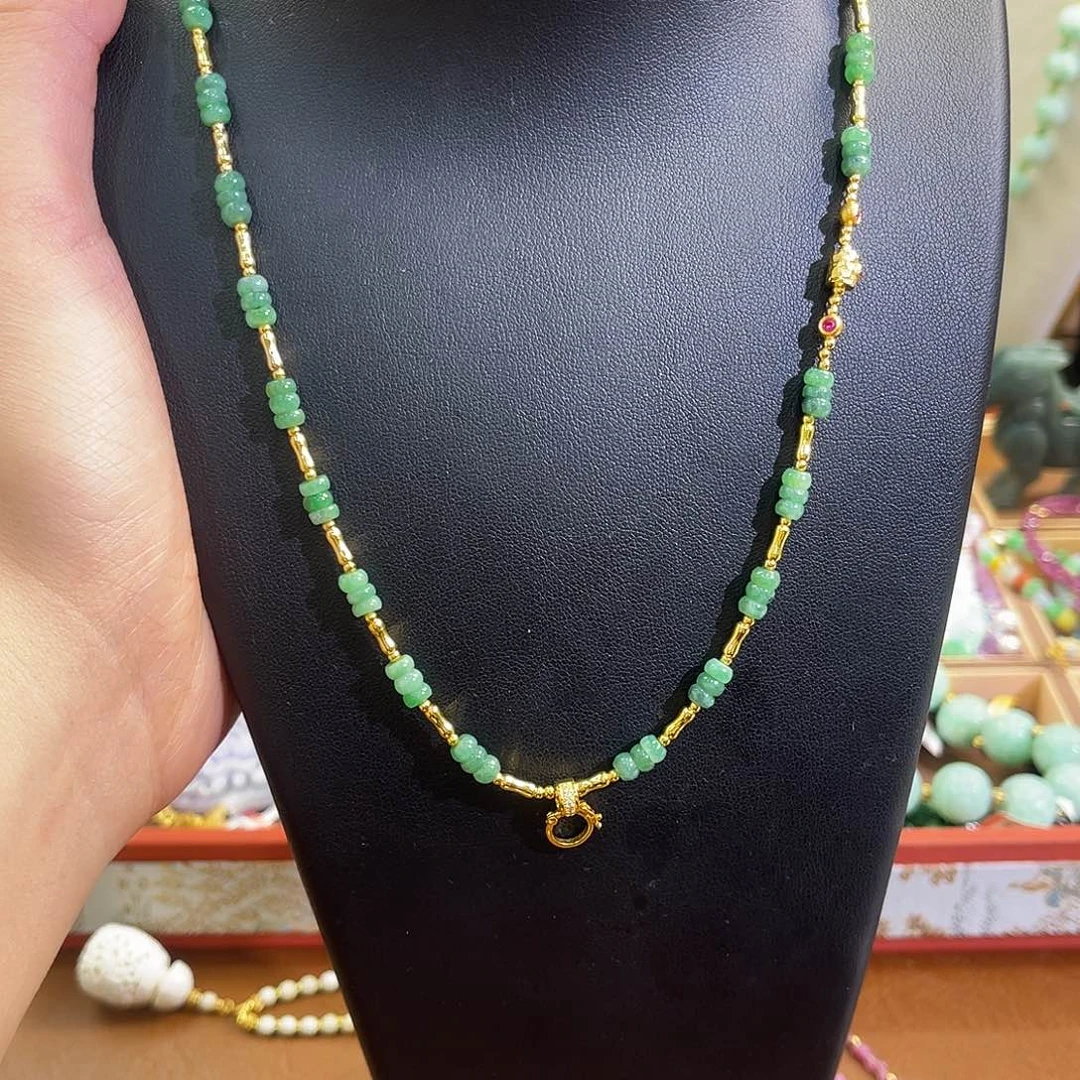 翡翠未镶嵌颈饰万能链