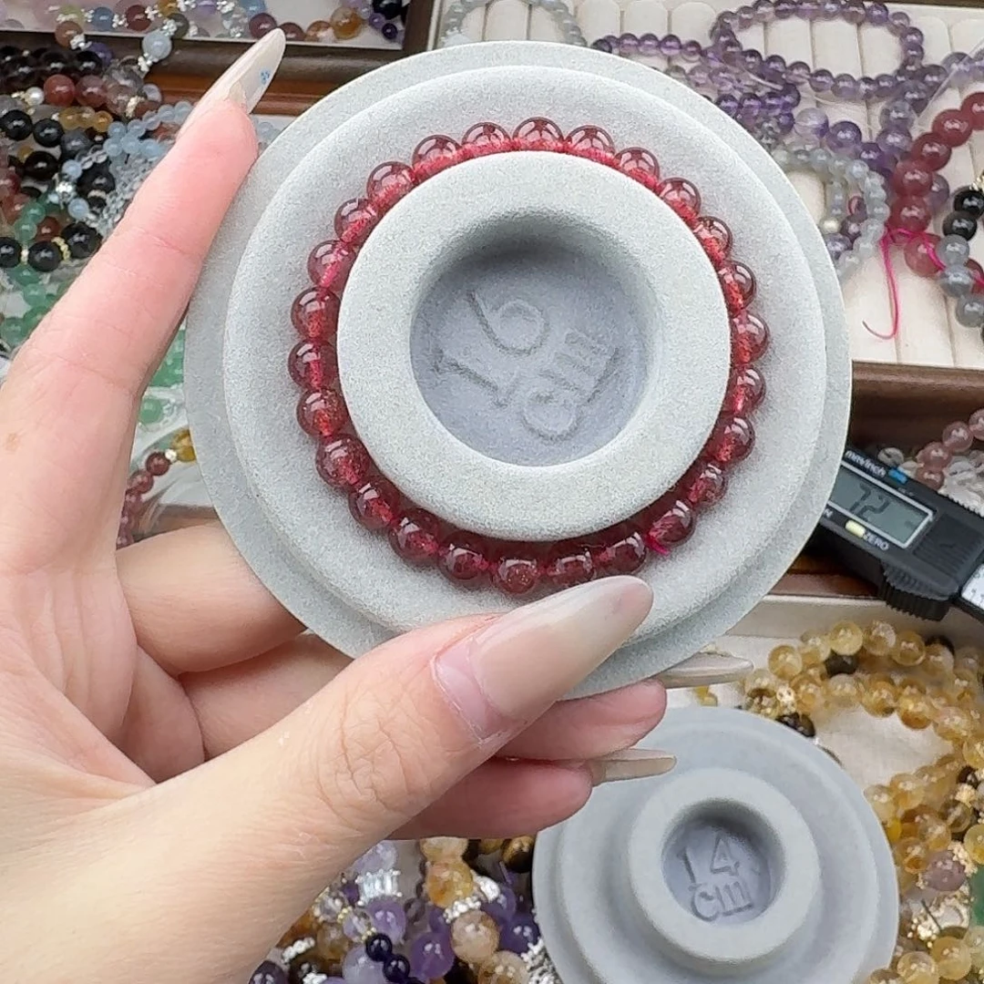 烟晶手链银S925镶嵌好