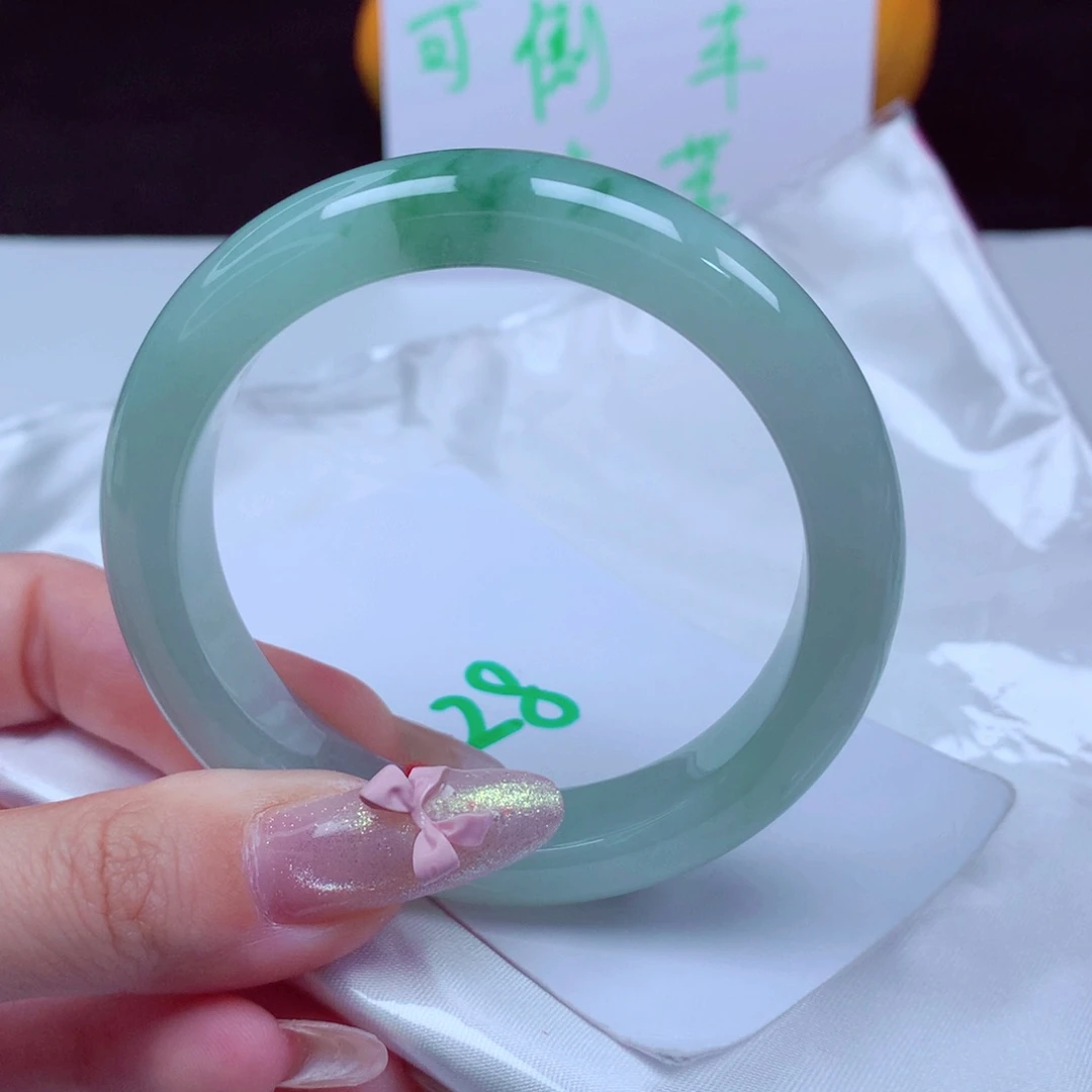 未镶嵌手镯翡翠天然缅甸翡翠A货手镯 28号