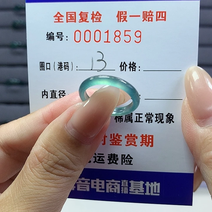 翡翠戒指未镶嵌    1859
