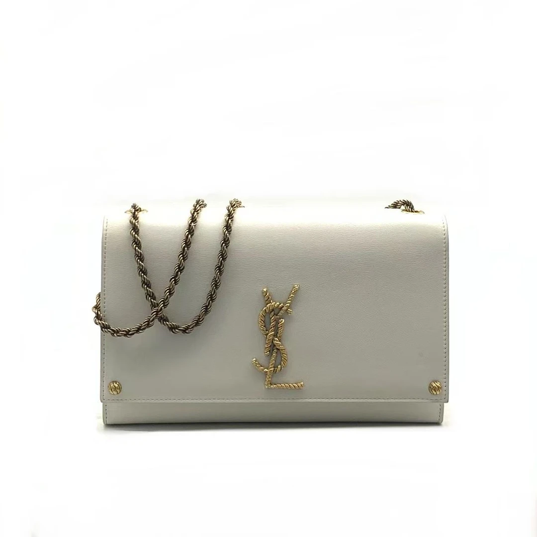 95新 YSL/圣罗兰 【安则专属】白金中号kate链条包