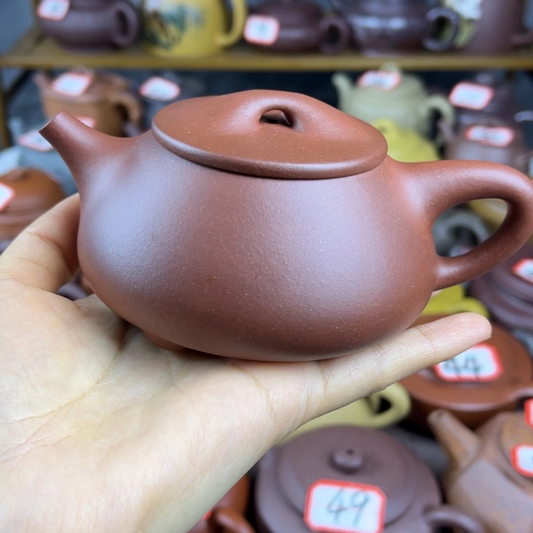 紫砂茶壶宜兴紫砂壶紫泥180景舟石瓢