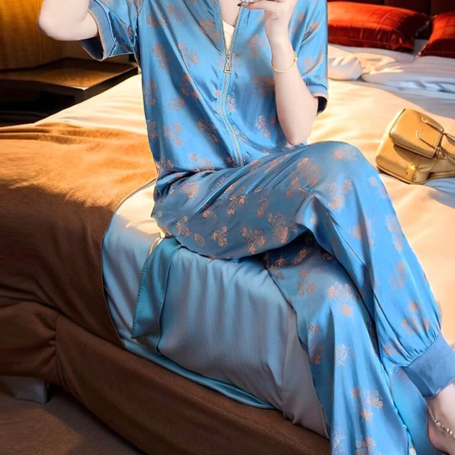 高级感休闲运动服拉链短袖卫衣卫裤两件套JYSDHZ2406048 8-F17