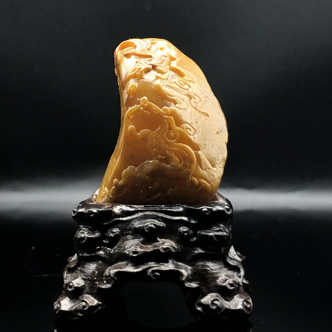 【破冰专属】寿山田黄石《古兽》雕件