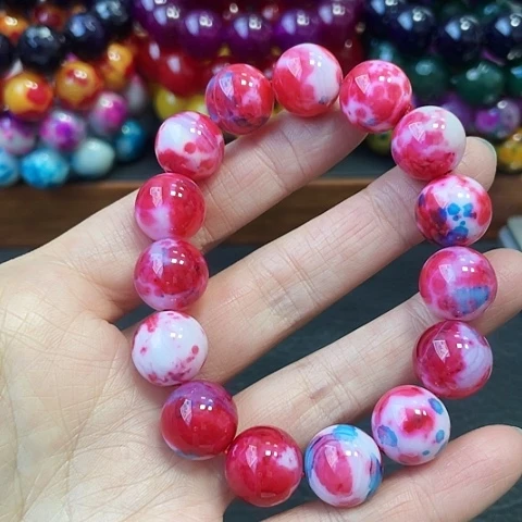 玛瑙未镶嵌手饰红花血龙蛋14