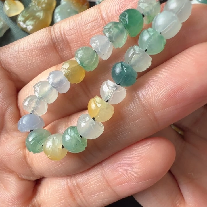 未镶嵌定制翡翠莲花珠