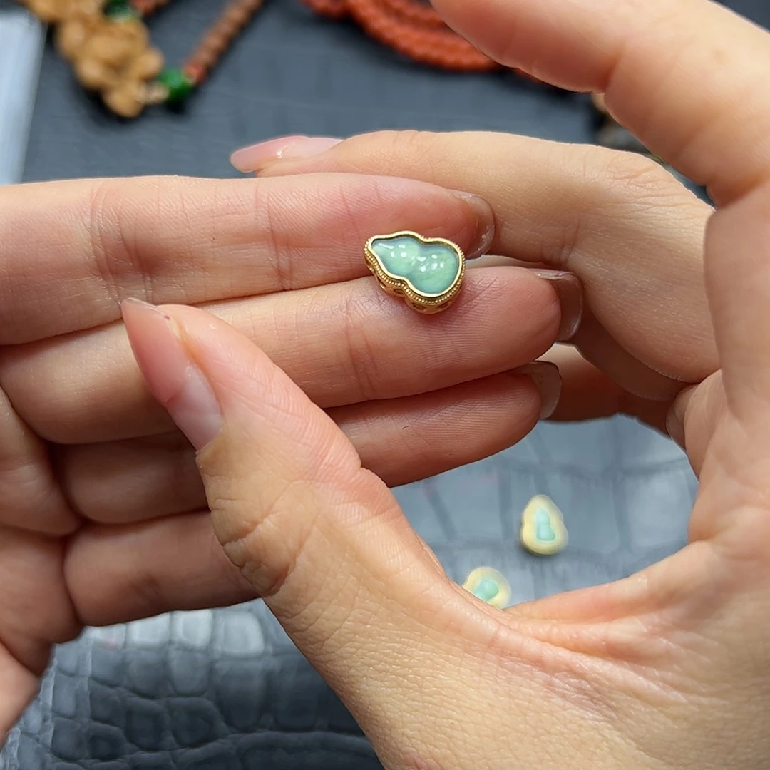 银S925镶嵌手链烟晶葫芦配件