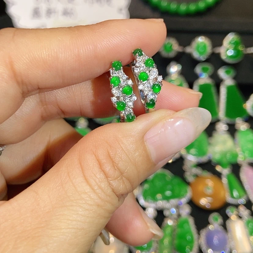 【闪购商品】翡翠未镶嵌耳饰天然翡翠