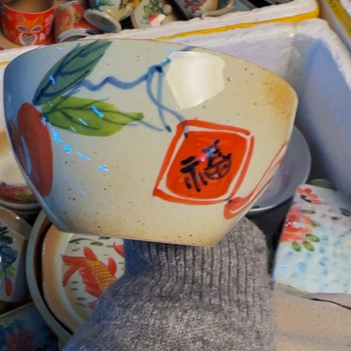 瓷片景德镇手工手绘釉下高温瓷