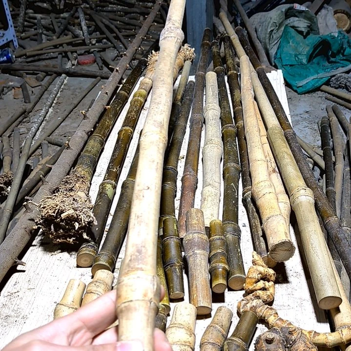 ?**?实心玉竹毛料手持