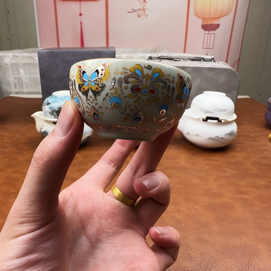 相***缘颜瓷闪购链接商品金蝴蝶小杯