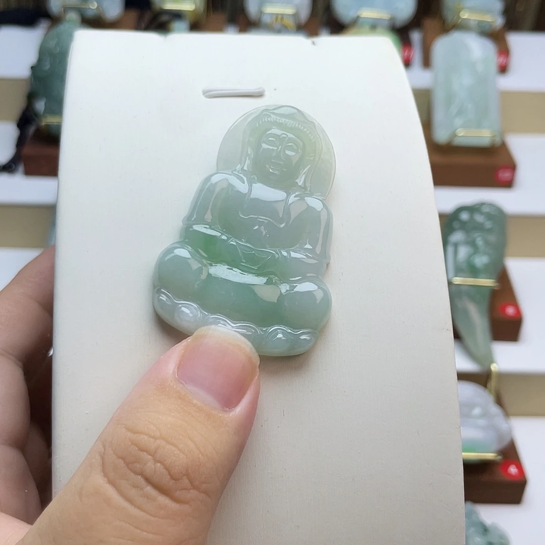 翡翠未镶嵌吊坠(不含链)观音