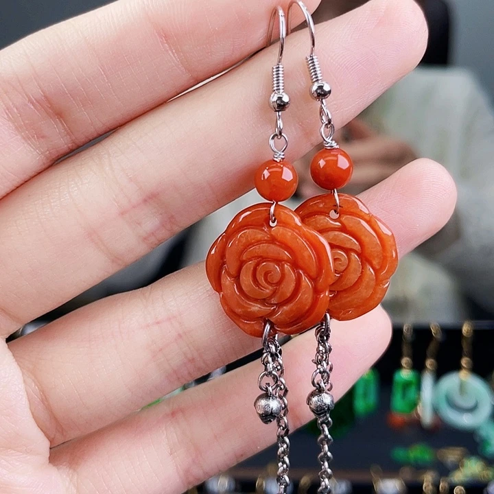 翡翠耳饰未镶嵌饰品