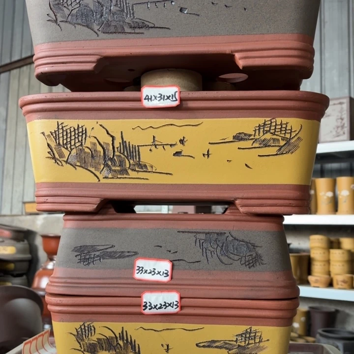 紫砂花盆128-4。