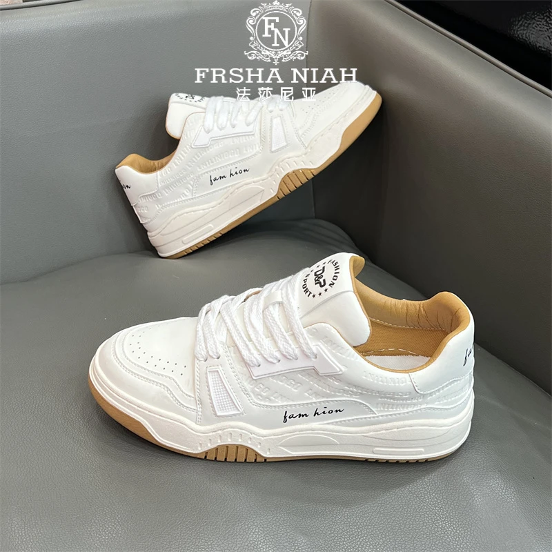 法莎尼亚新款软底松糕鞋时尚简约舒适耐磨轻便增高男士百搭休闲鞋