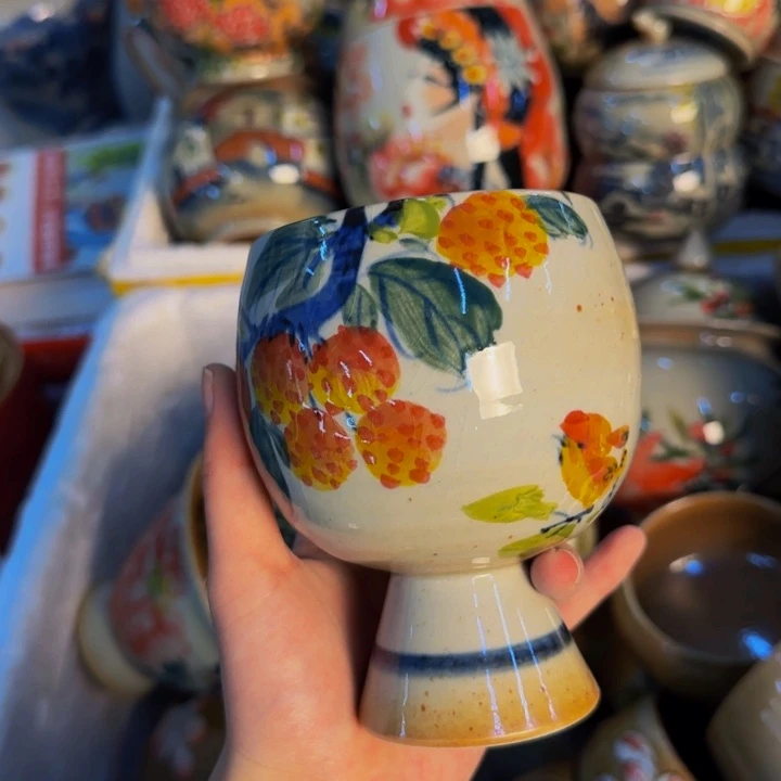 瓷片手工手绘陶瓷细微不一样