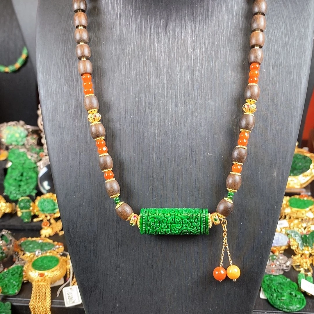 花岗石铁合金项链