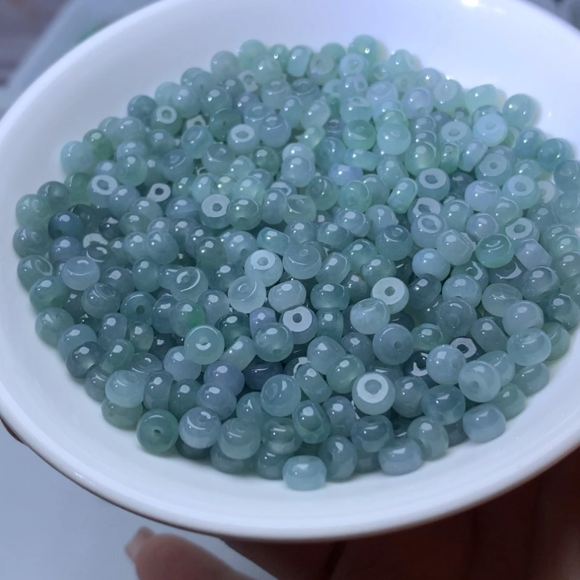 【闪购商品】未镶嵌手链翡翠卡3乘5冰蓝水算盘100颗