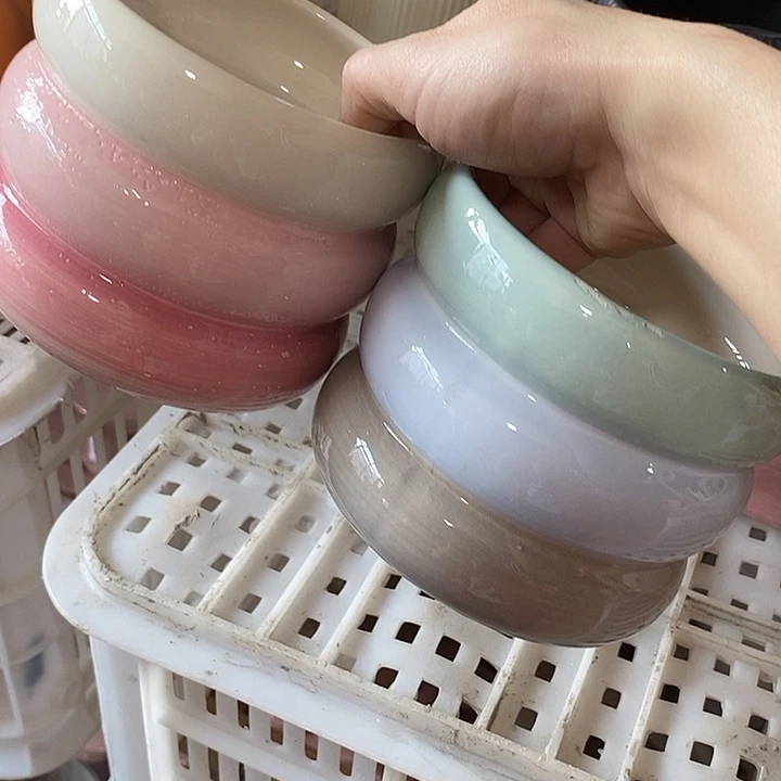 陶瓷花盆有孔 瑕疵介意勿拍