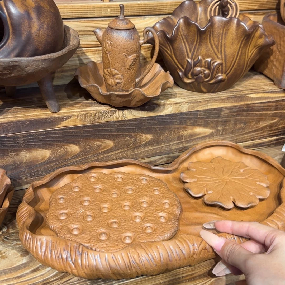 裸烧老岩泥原矿茶具
