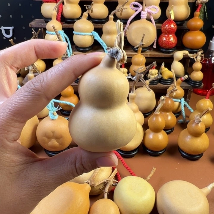 天然葫芦手把件摆件八宝奶瓶器型