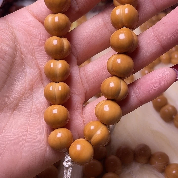 ️***猴头核桃手串一物15镜面柯基屁桃手持