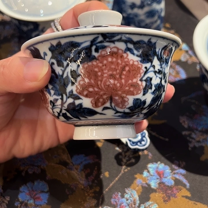 元青拙手仿元青花釉里红