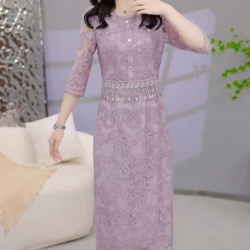 2025夏季新款时尚洋气女人味显白修身收腰显瘦高级感假两件连衣裙