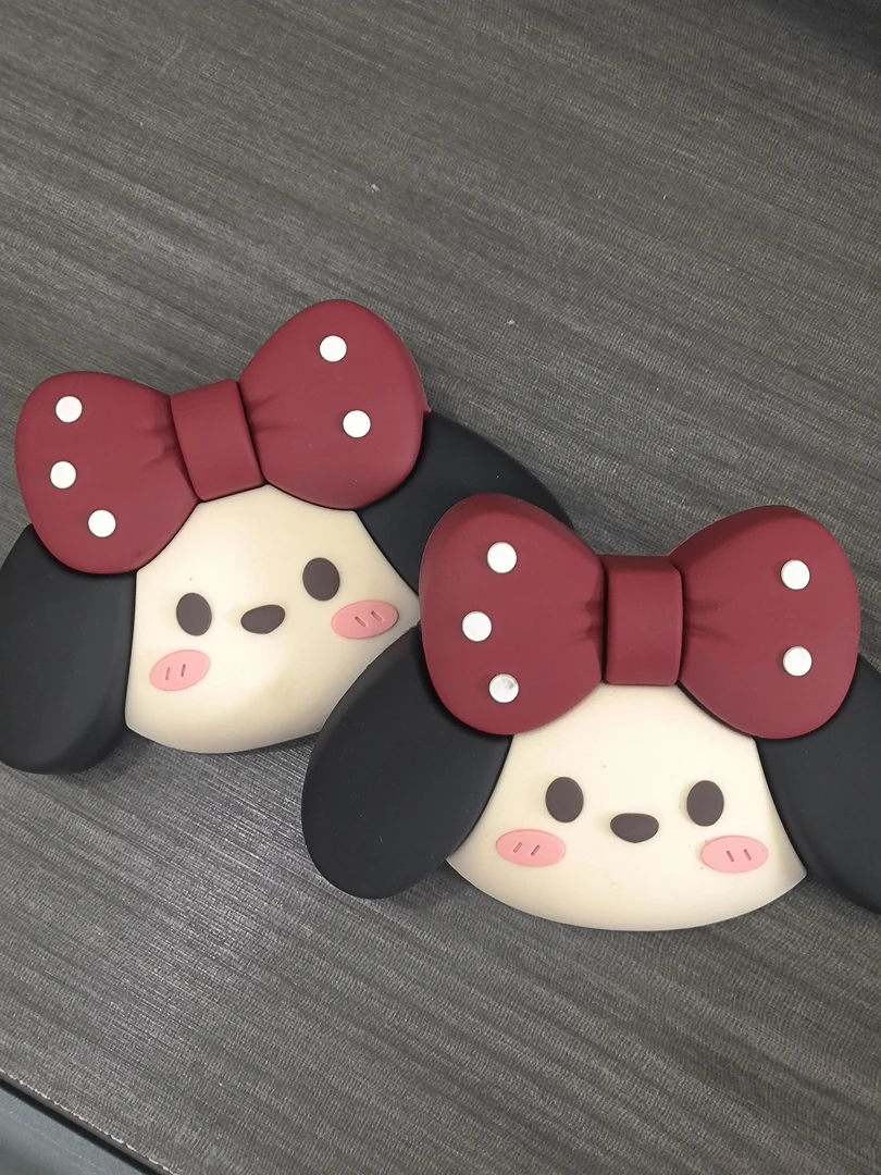 网红卡通猫猫头时尚洞洞鞋蝴蝶结鞋花女生洋气百搭个性