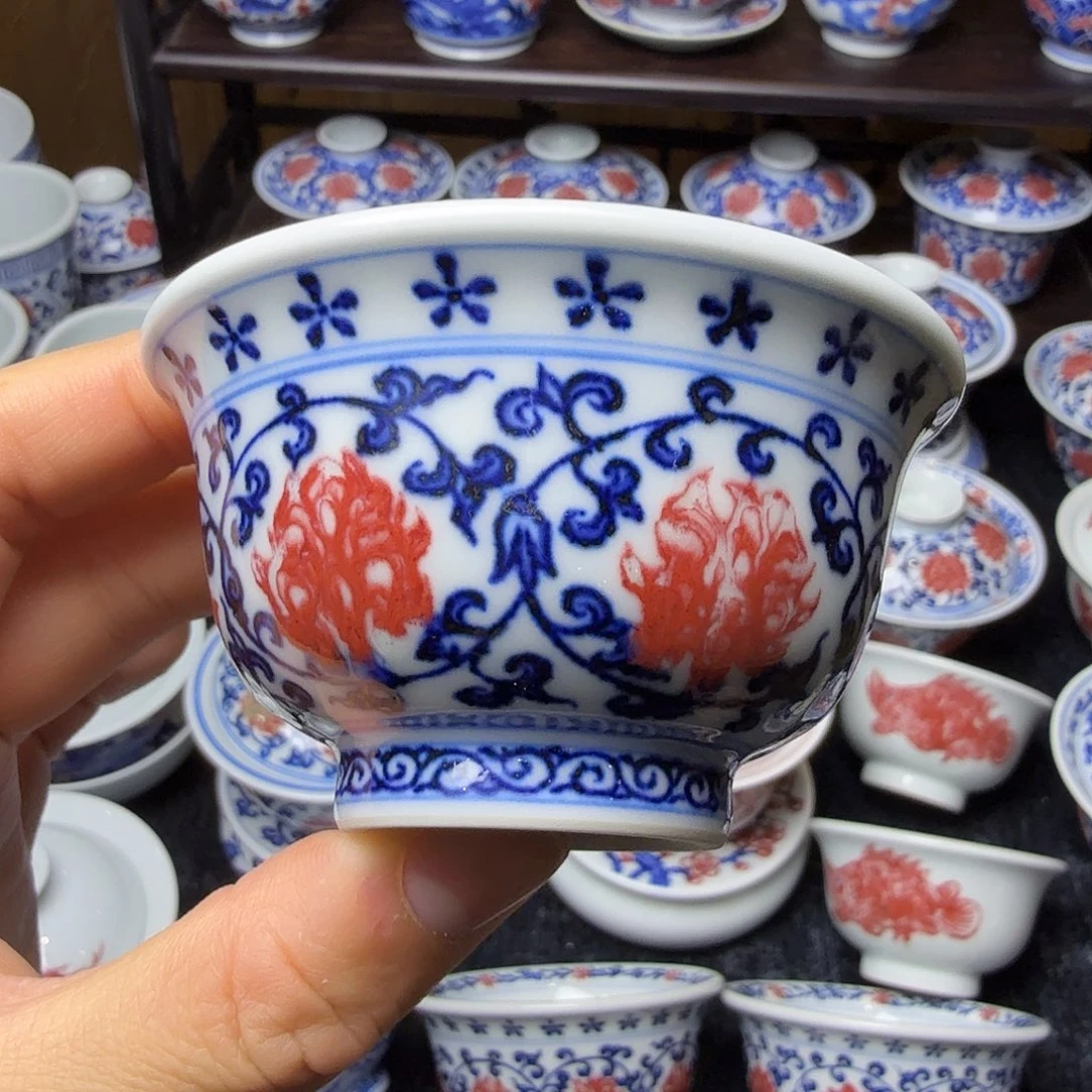 釉里红中压手杯活动款