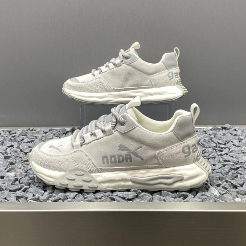 男鞋2025秋季新款时尚百搭运动鞋拼色软底男板鞋个性潮流休闲潮鞋