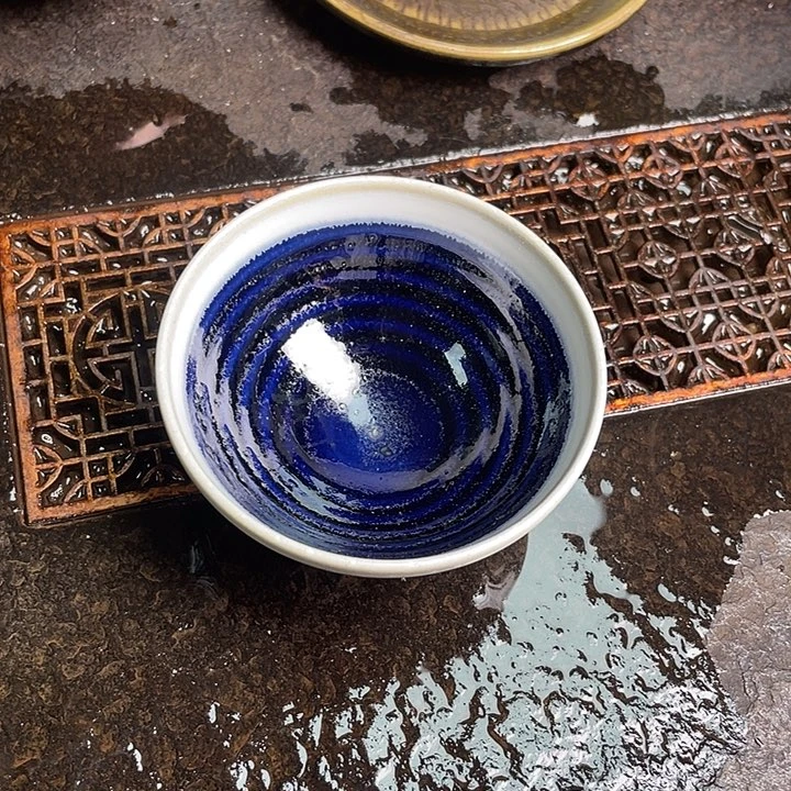 风***舟茶盏龙窑柴烧白复轮