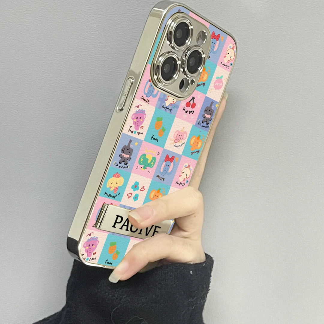 方格萌物适用苹果16Pro Max手机壳iPhone华为OPPO小米vivo贴皮套