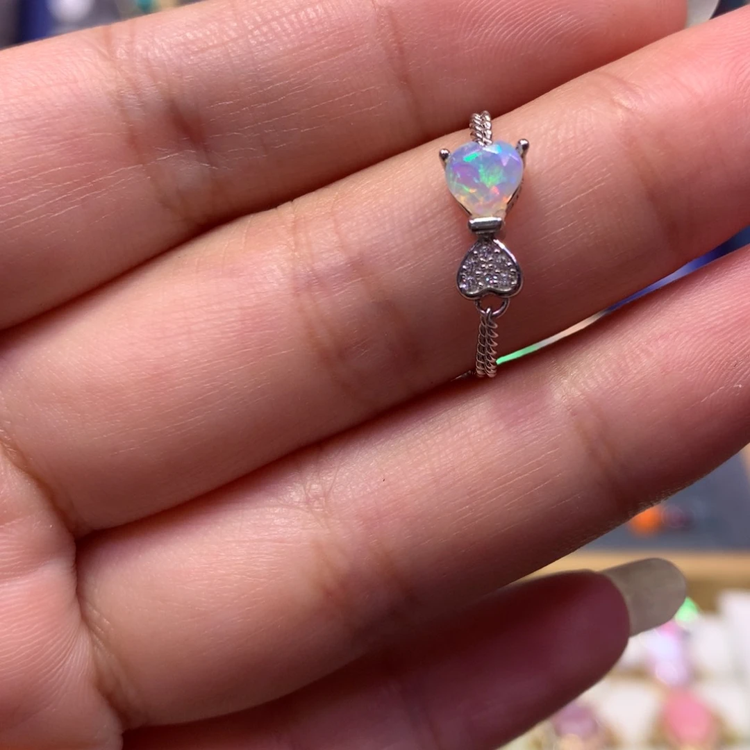 欧泊银S925镶嵌戒指款式