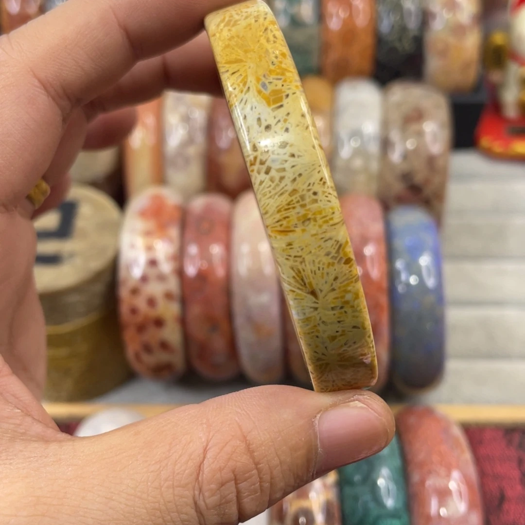 未镶嵌手镯硅化玉