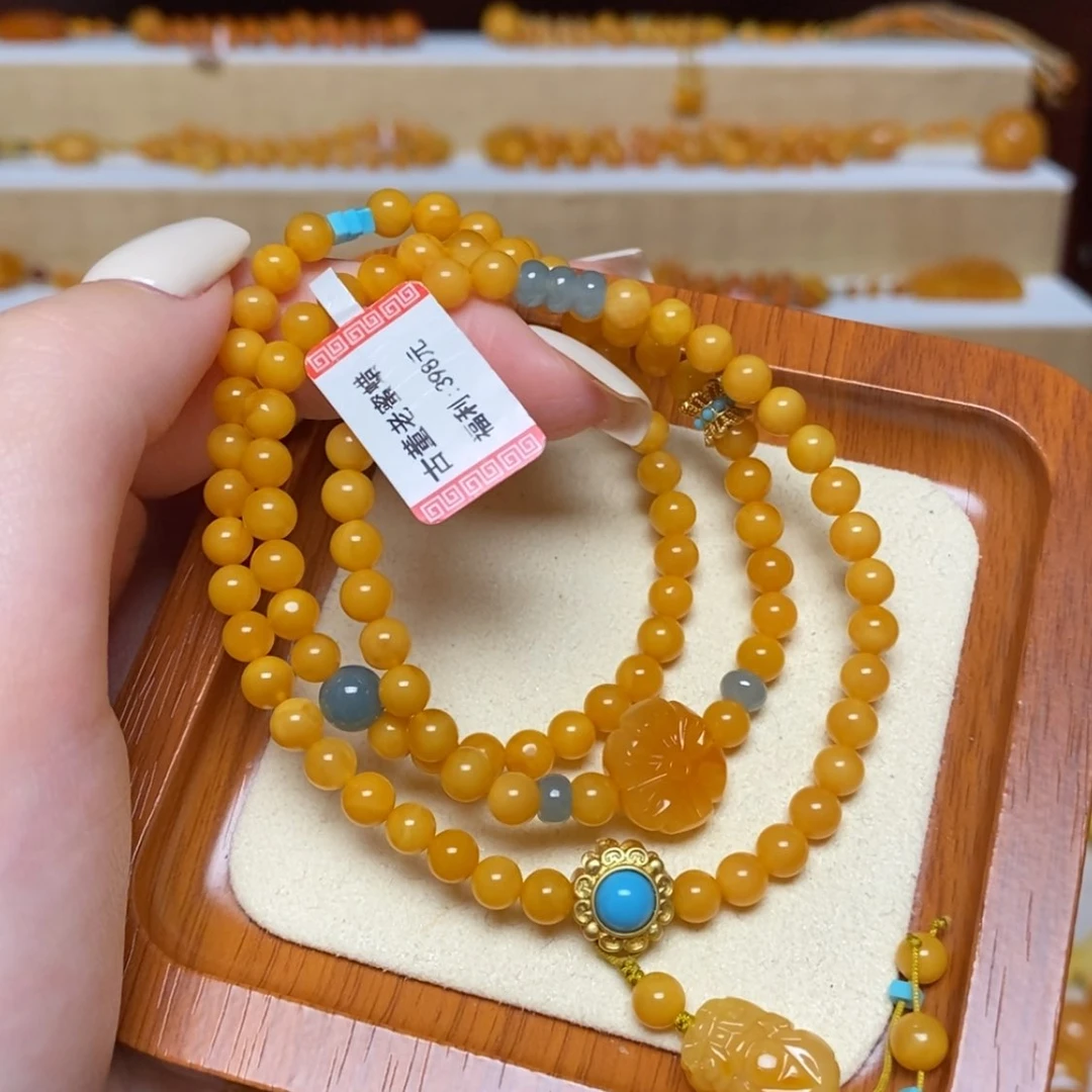 【闪购商品】未镶嵌蜜蜡手链手串