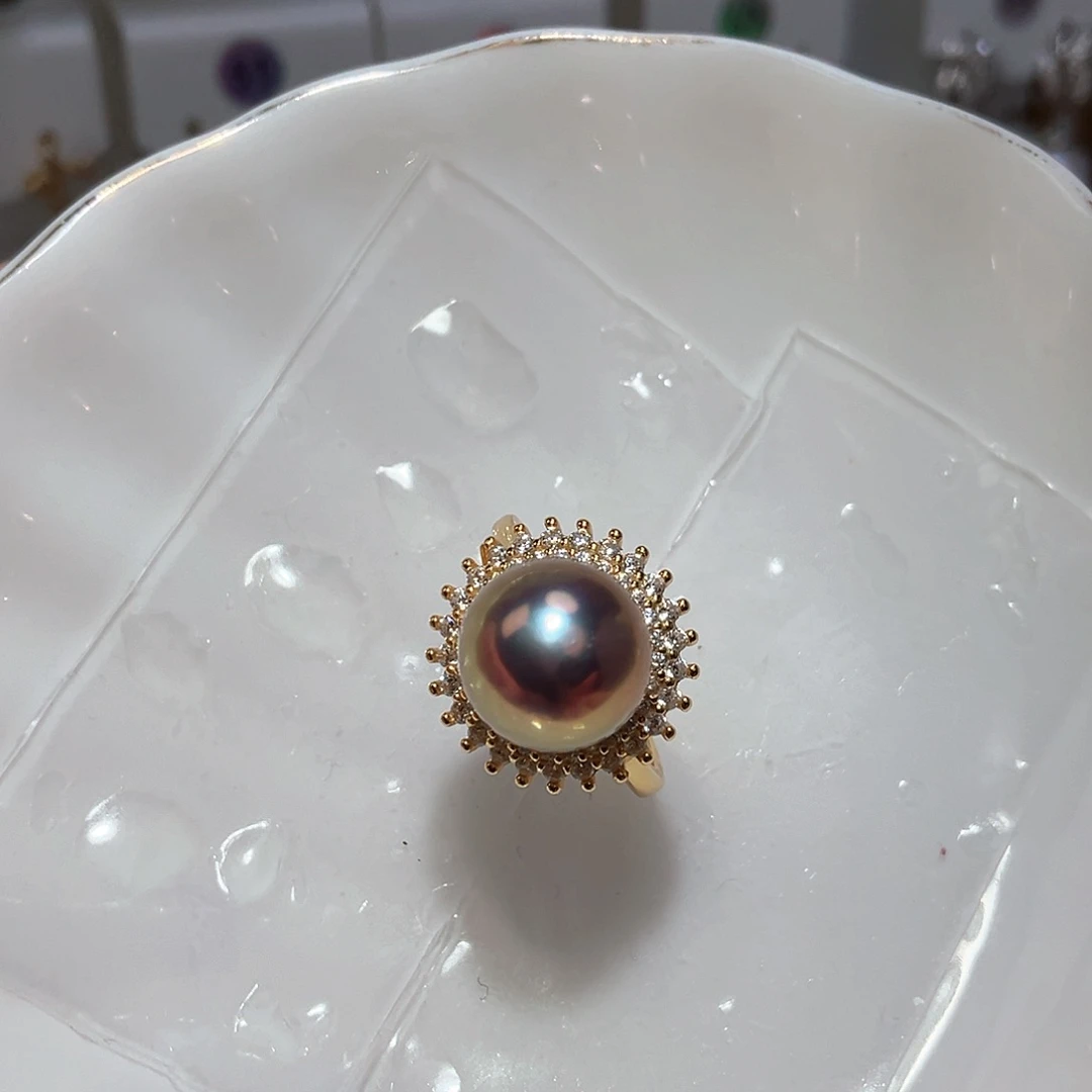 淡水珍珠戒指银S925镶嵌